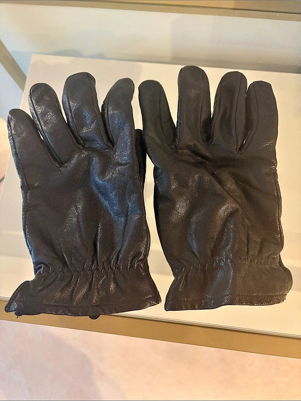 Black Leather Gloves XL from the early 2000’s
